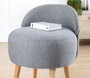 Atelier Del Sofa Puff de Algodón y Lino Gris